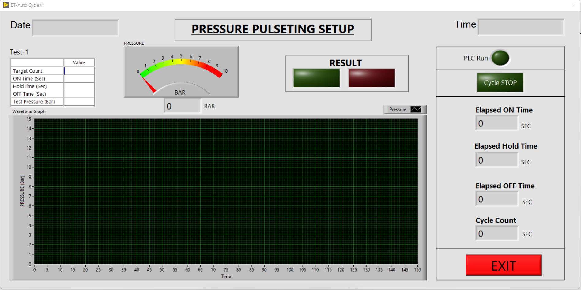 Testing Machine Controller Interface